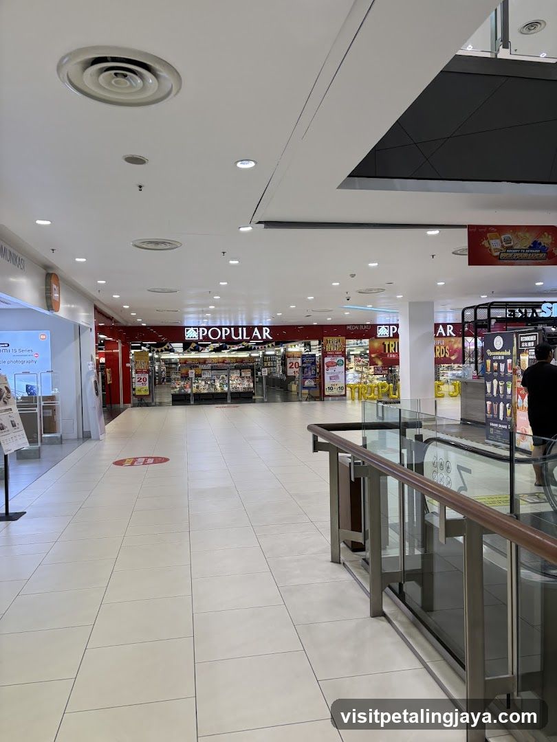 Mall Interior with Popular Bookstore
