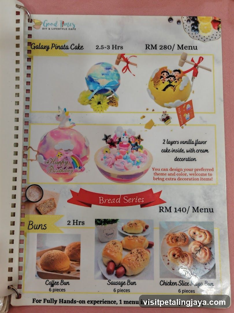 Good Times DIY & Lifestyle Cafe Menu