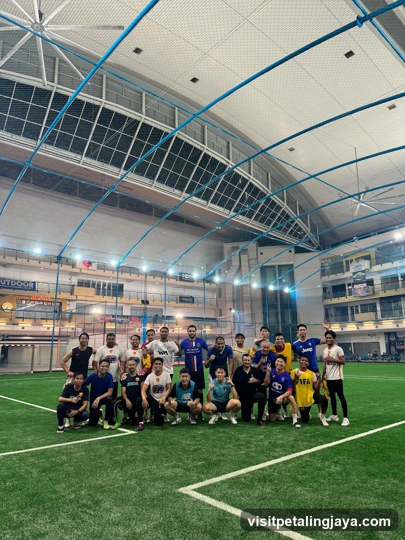 Group of men on a soccer field