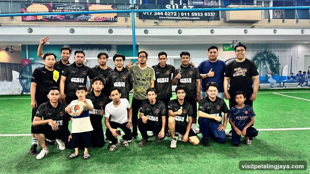 Group Photo at Indoor Soccer Field