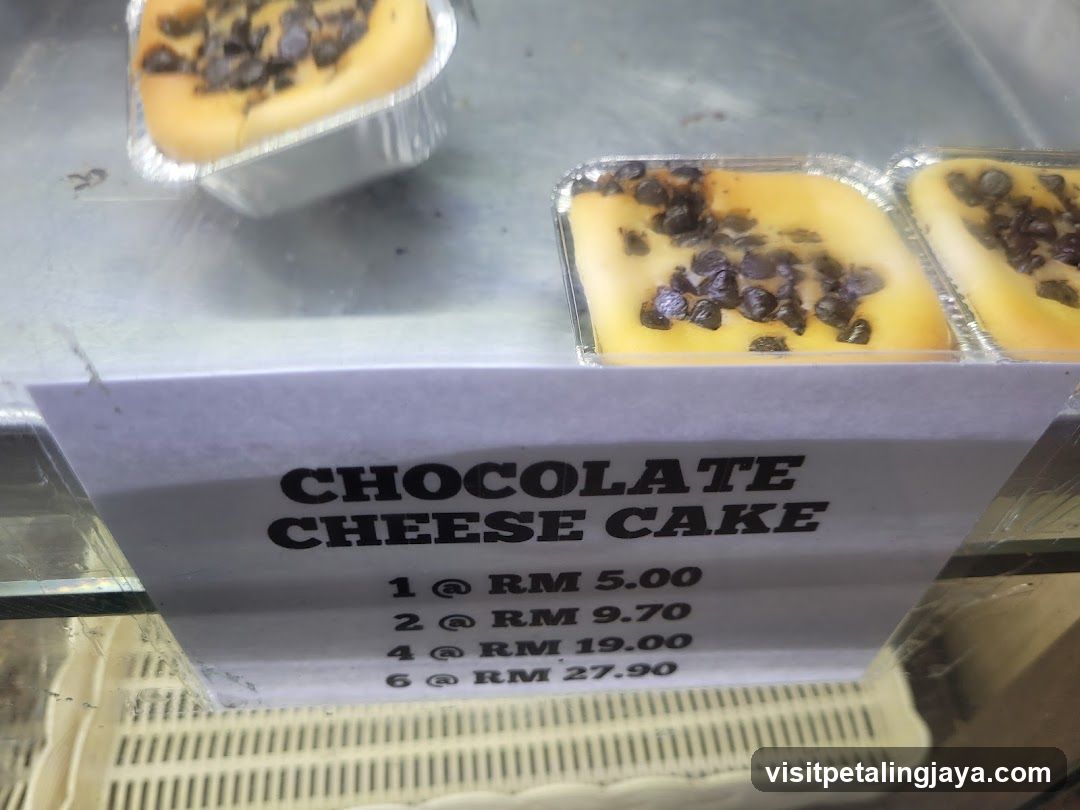 Chocolate Cheese Cake Menu