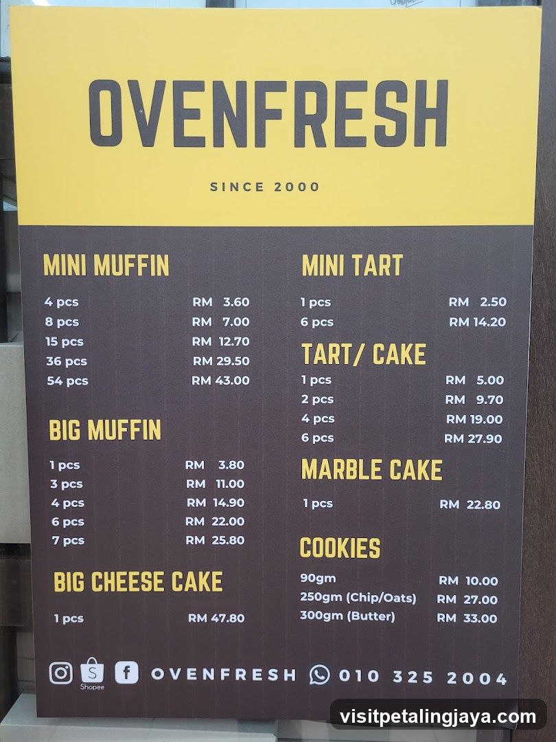 Ovenfresh Menu