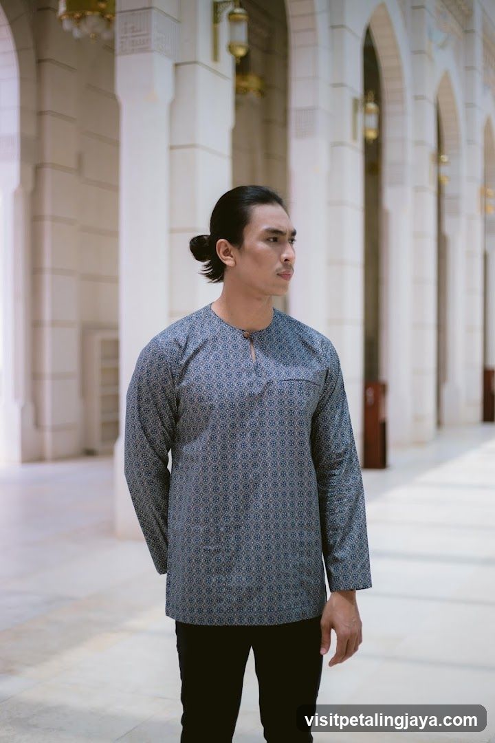 Man in patterned shirt