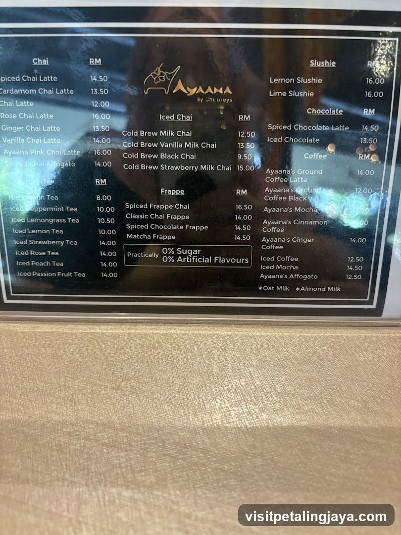 AYANA by Chutneys Menu