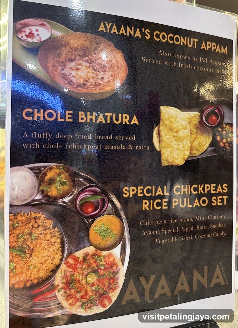 Ayaana's Menu