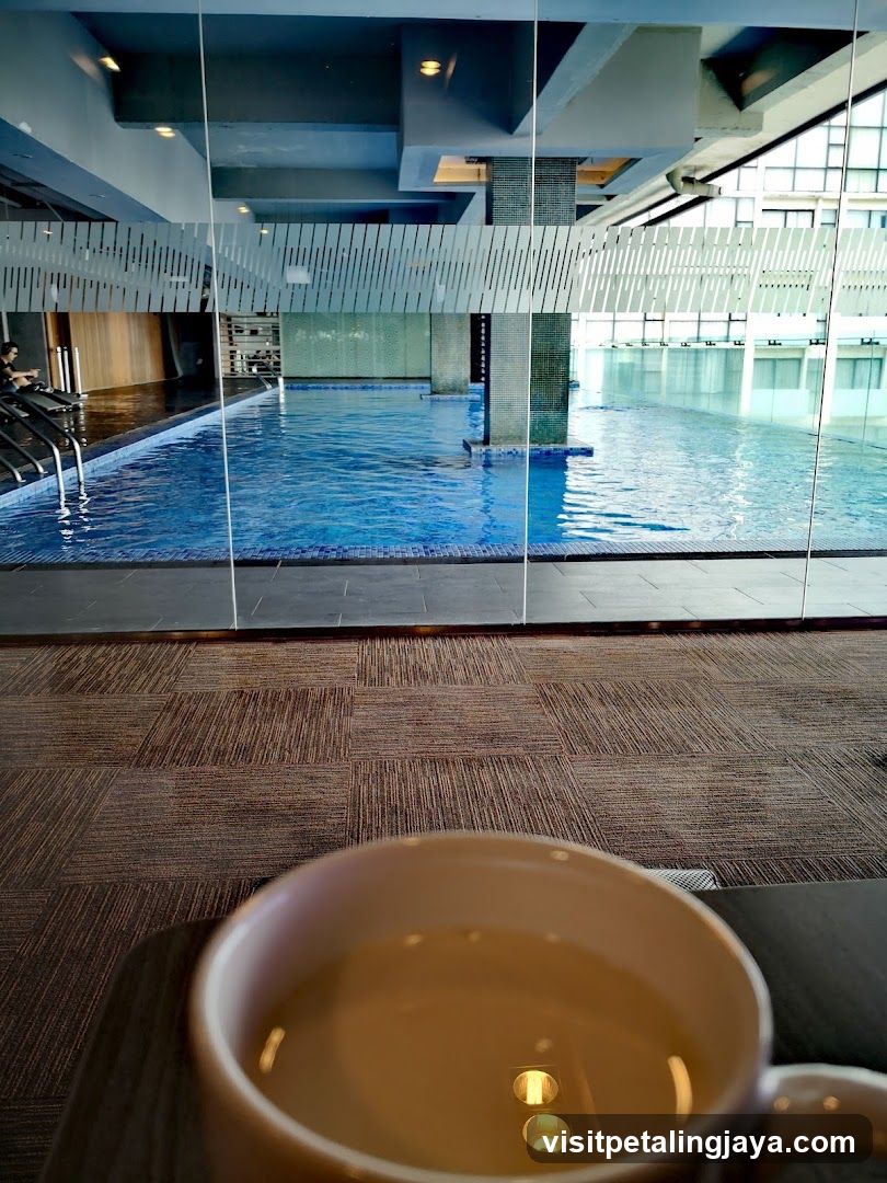Indoor Swimming Pool and Coffee