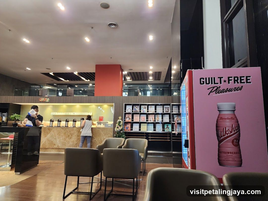 Vending Machine and Cafe Interior