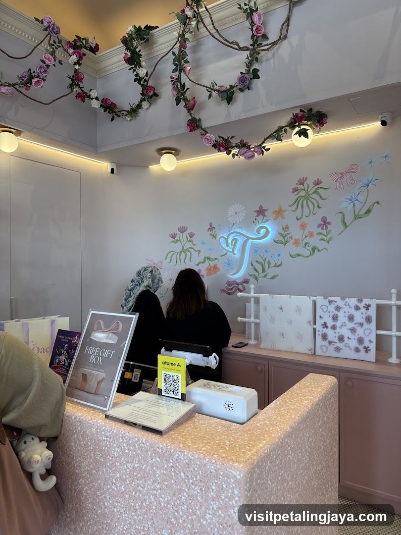 Store Interior with Floral Decor