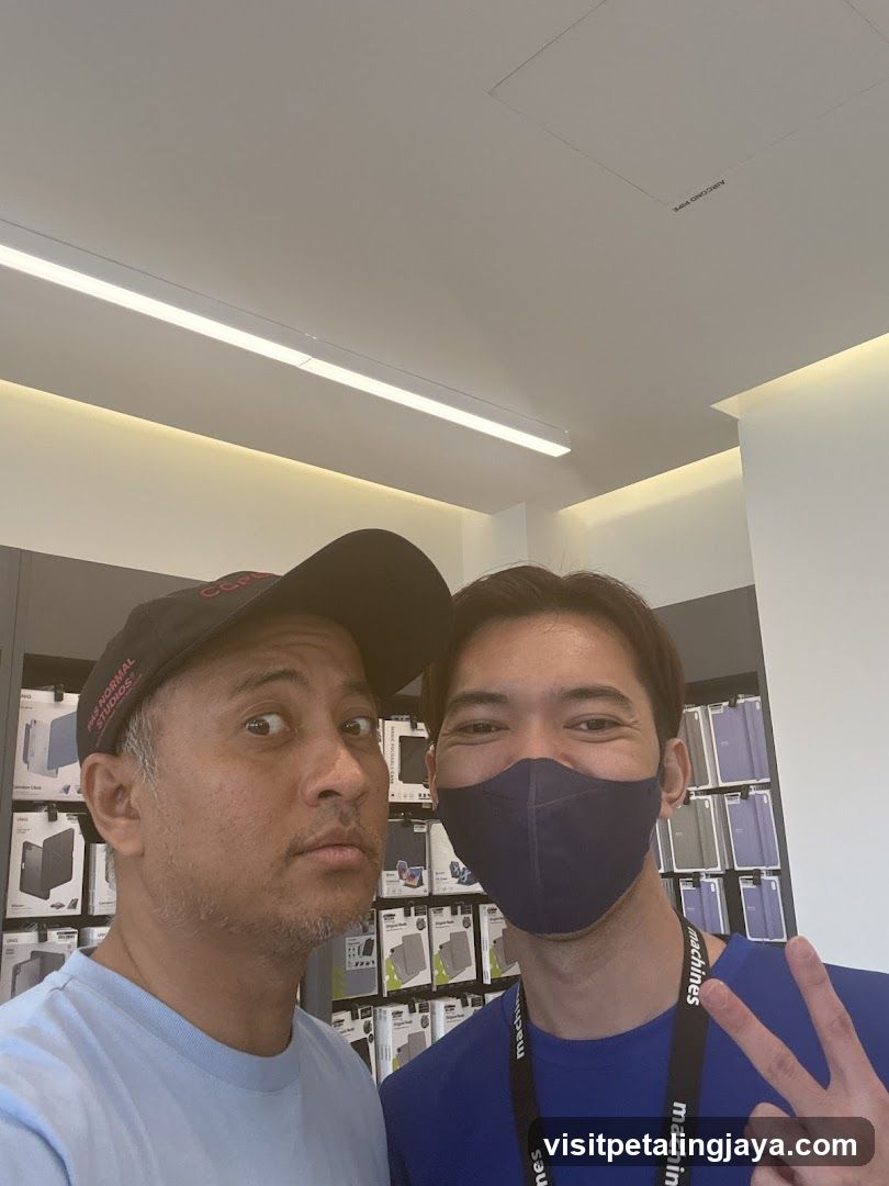 Two men in a store