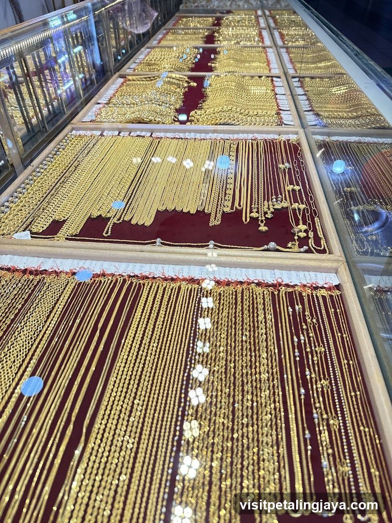 Gold Necklaces Display