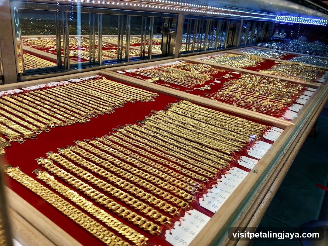 Gold Bracelets Display