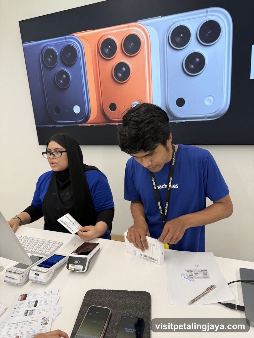 Employees at a counter