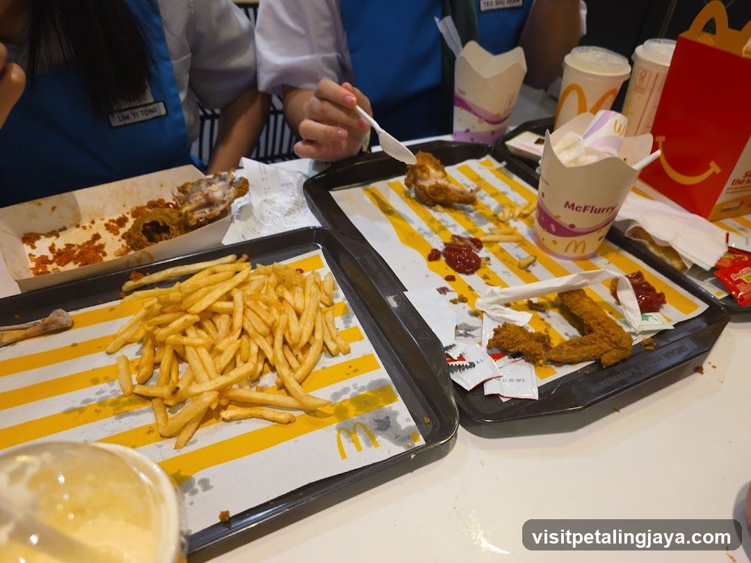 Messy McDonald's Trays