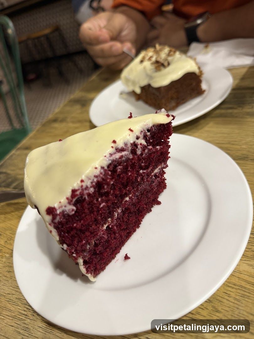 Red Velvet Cake and Carrot Cake Slices
