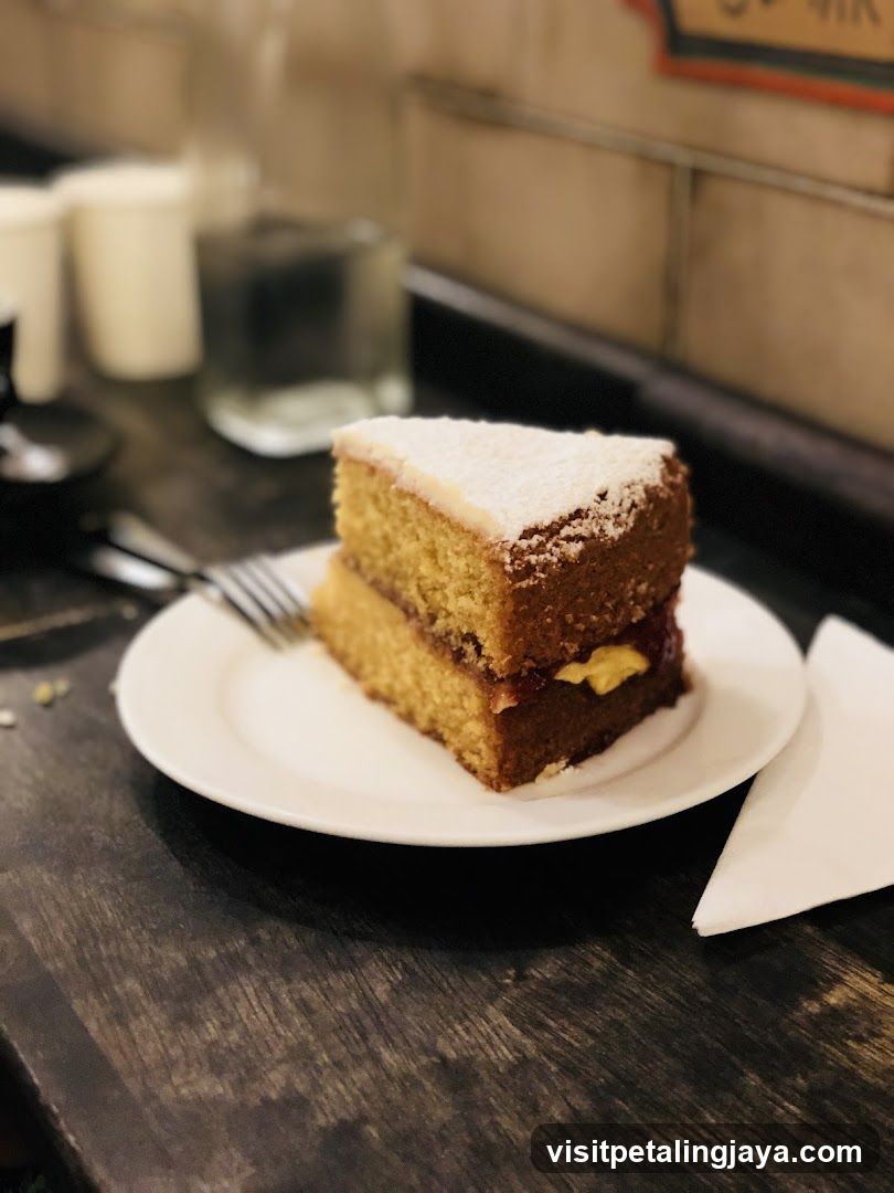 Slice of cake on a plate