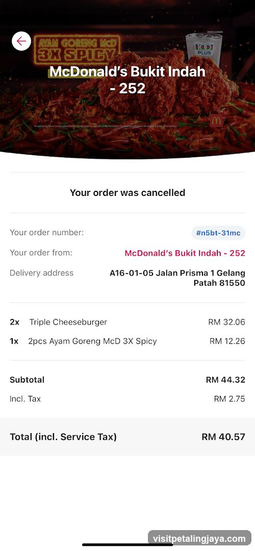 McDonald's Order Cancellation