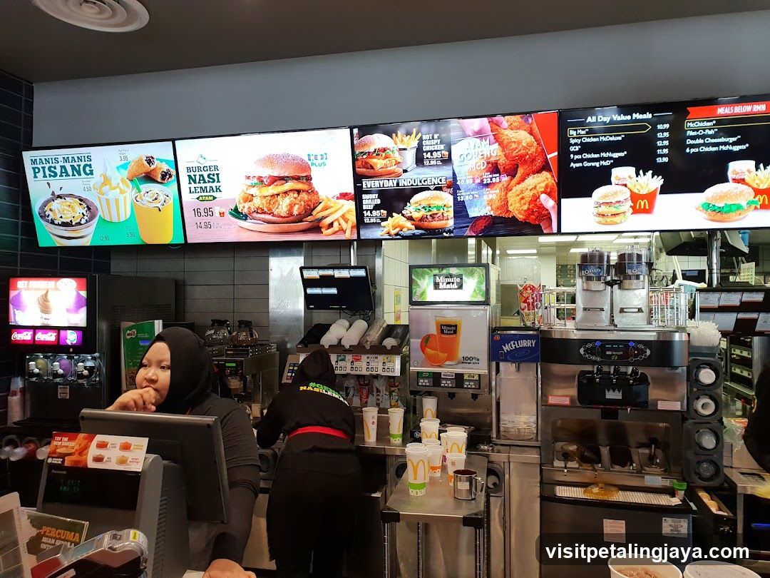 McDonald's Counter with Digital Menu Boards