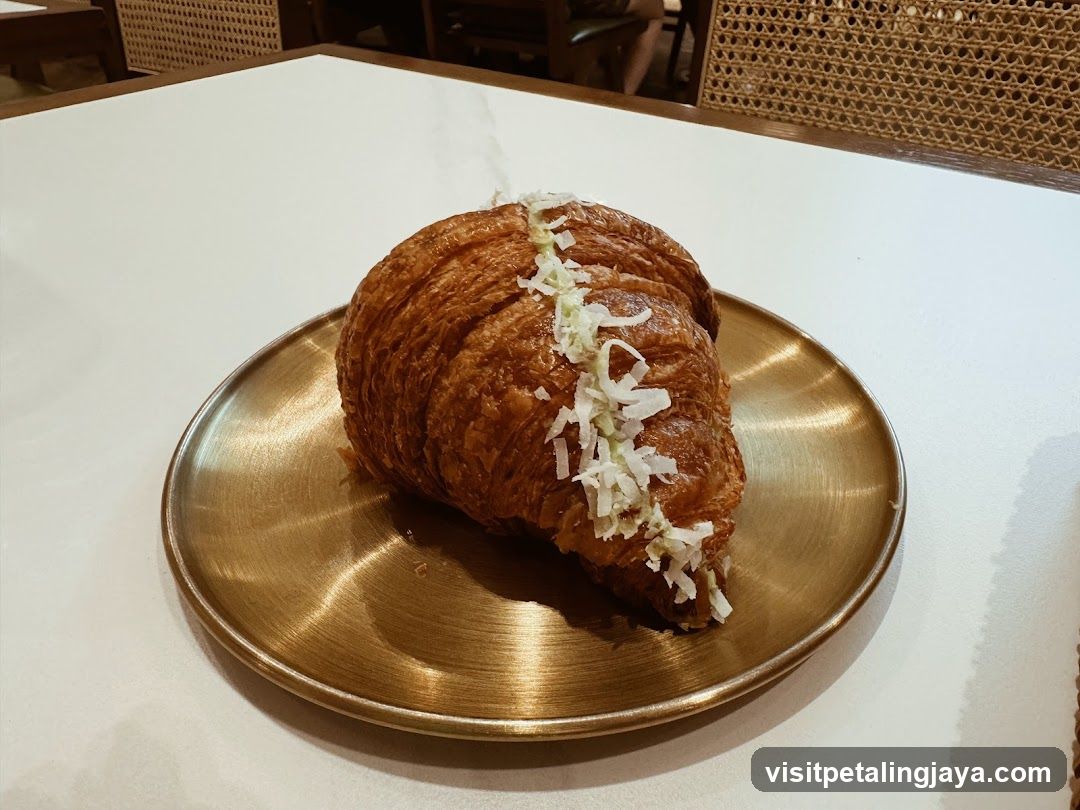 Croissant on a plate