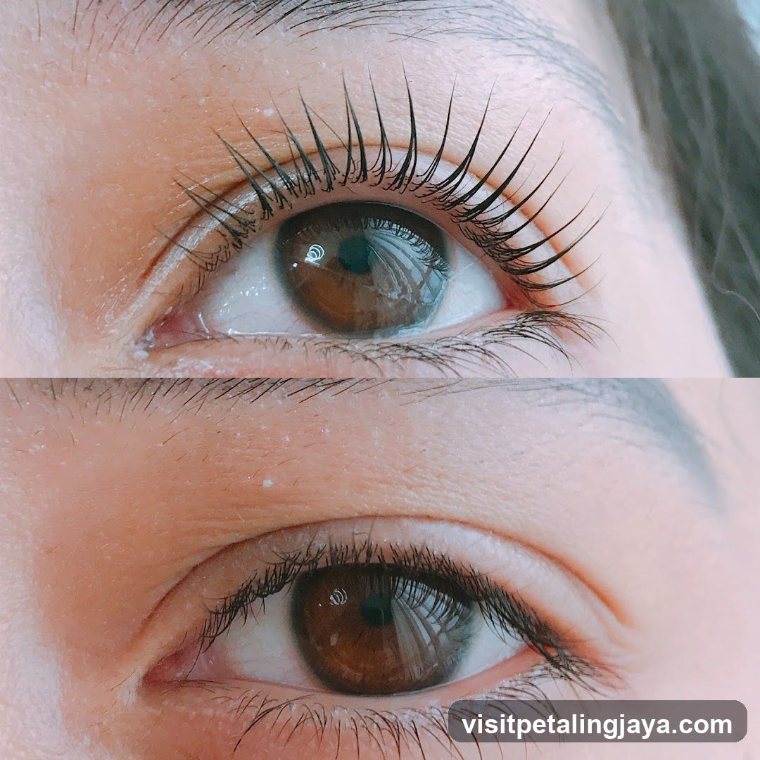 Before and After Eyelash Perm