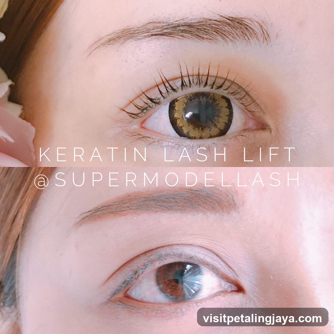 Keratin Lash Lift Before and After