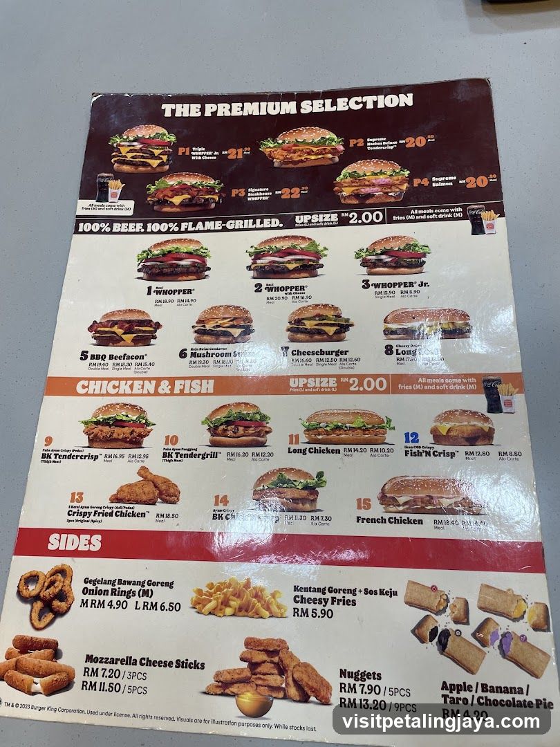 Burger King Menu