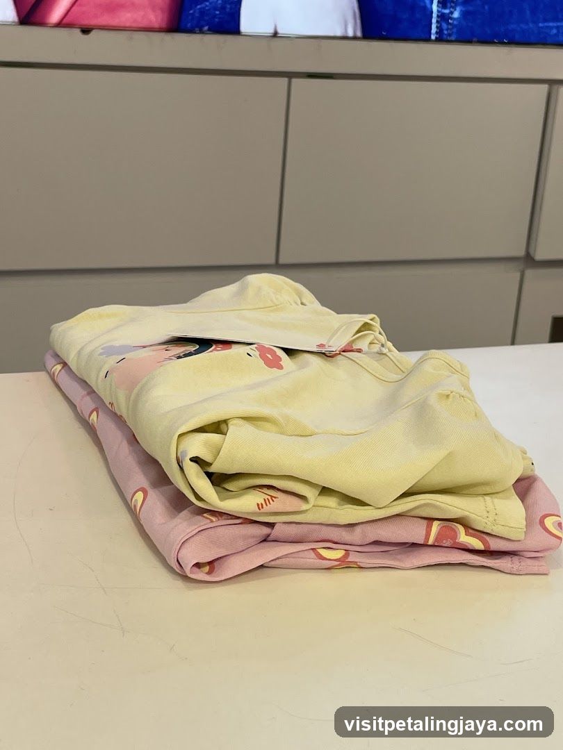 Folded T-shirts