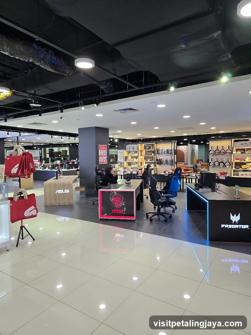 Computer store interior