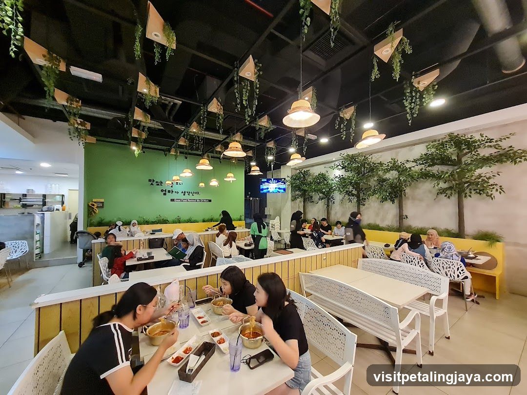 Restaurant Interior with Diners