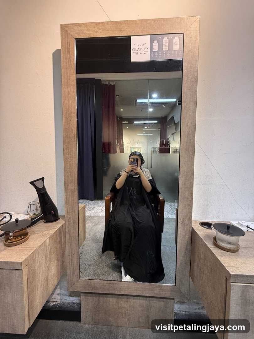Salon Interior with Mirror Reflection