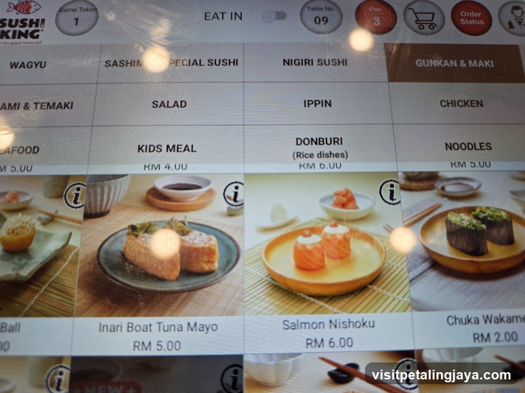Sushi King Menu