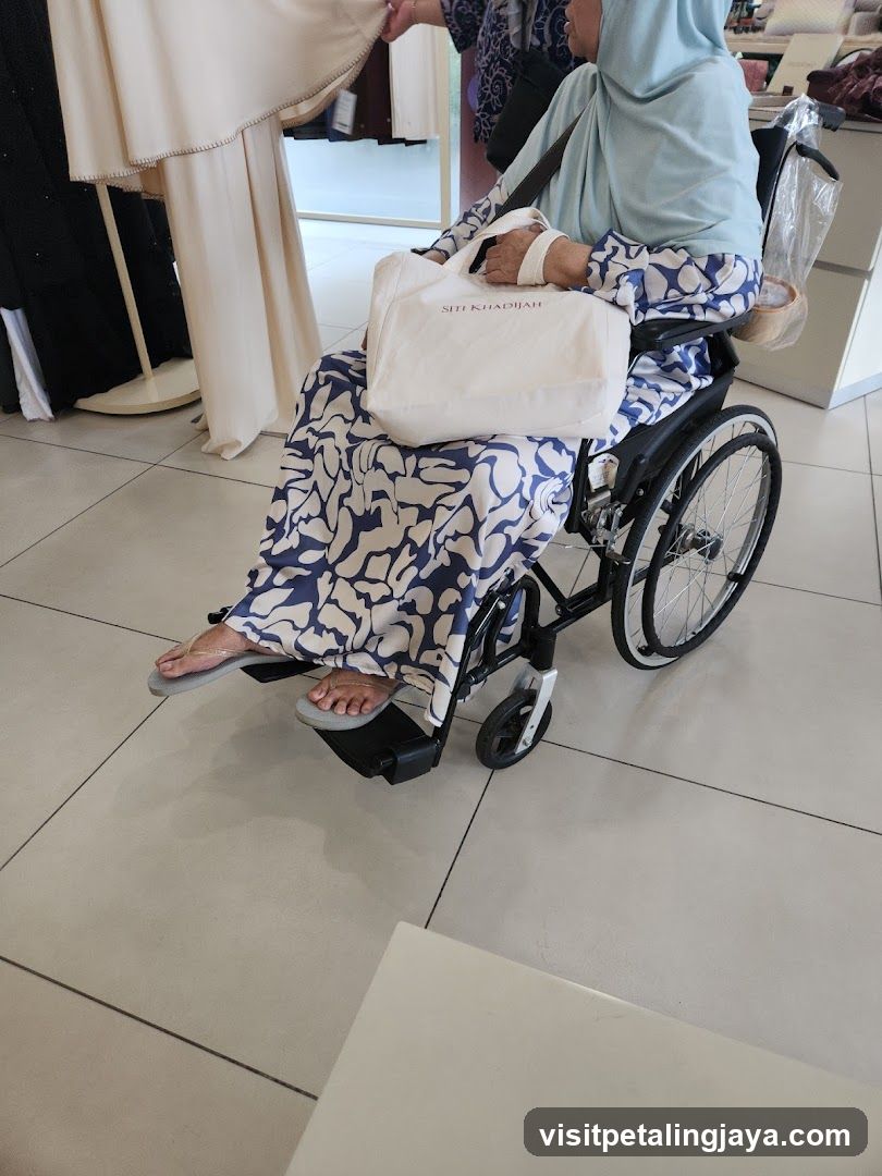 Woman in Wheelchair Shopping