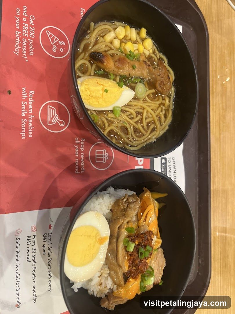 Two bowls of food
