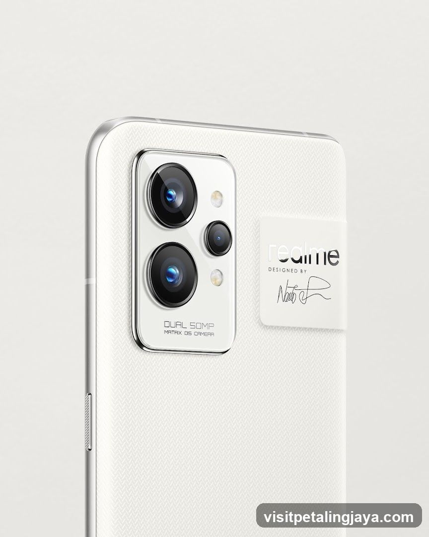 White Smartphone with Dual Camera