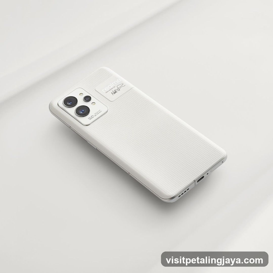 White Realme Smartphone