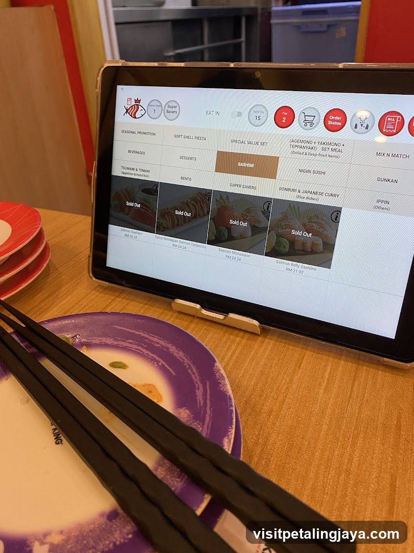 Restaurant tablet menu