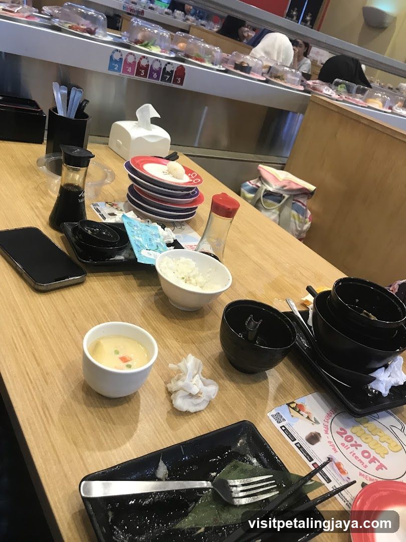 Conveyor Belt Sushi Restaurant Table
