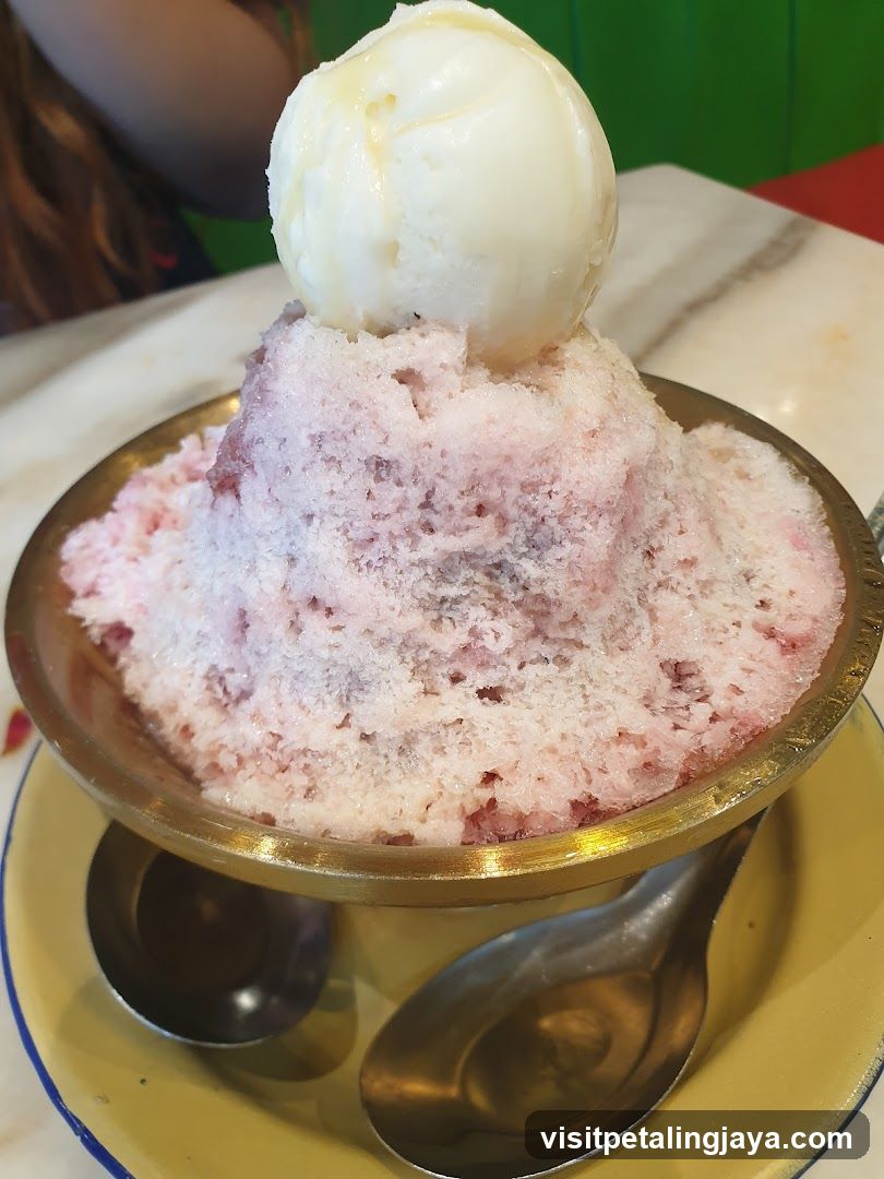 Shaved Ice Dessert with Ice Cream