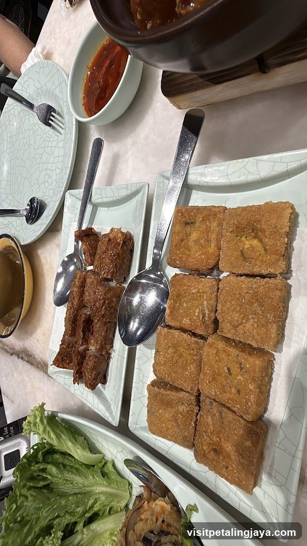Fried Appetizers and Salad