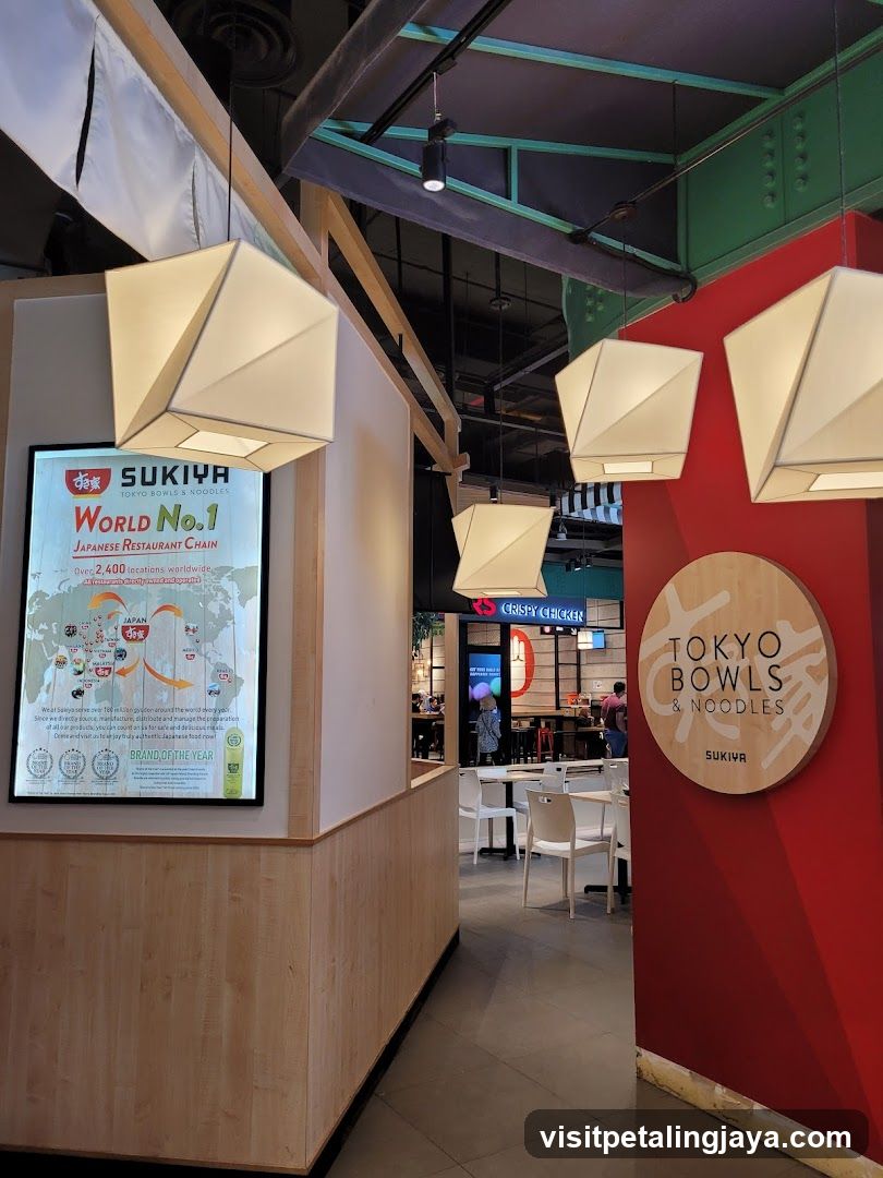 Restaurant Interior with Signage