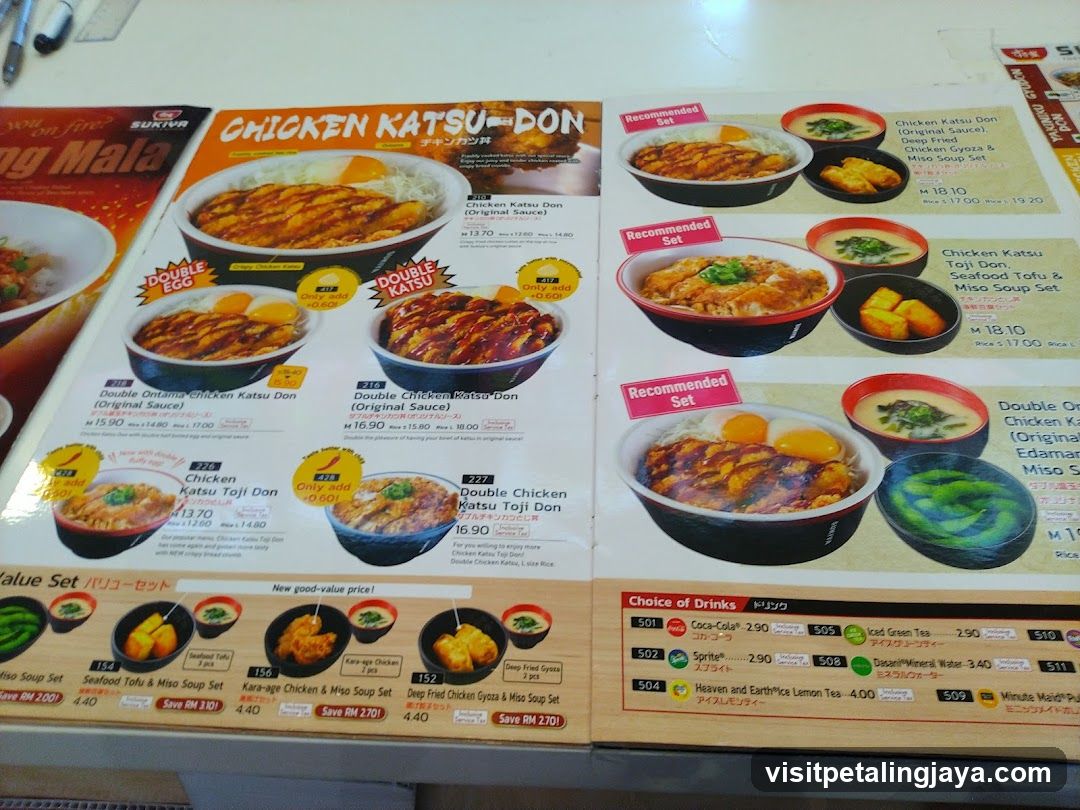 Chicken Katsu Don Menu