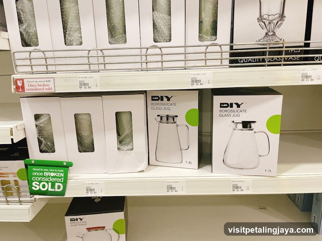 Glassware on Shelves