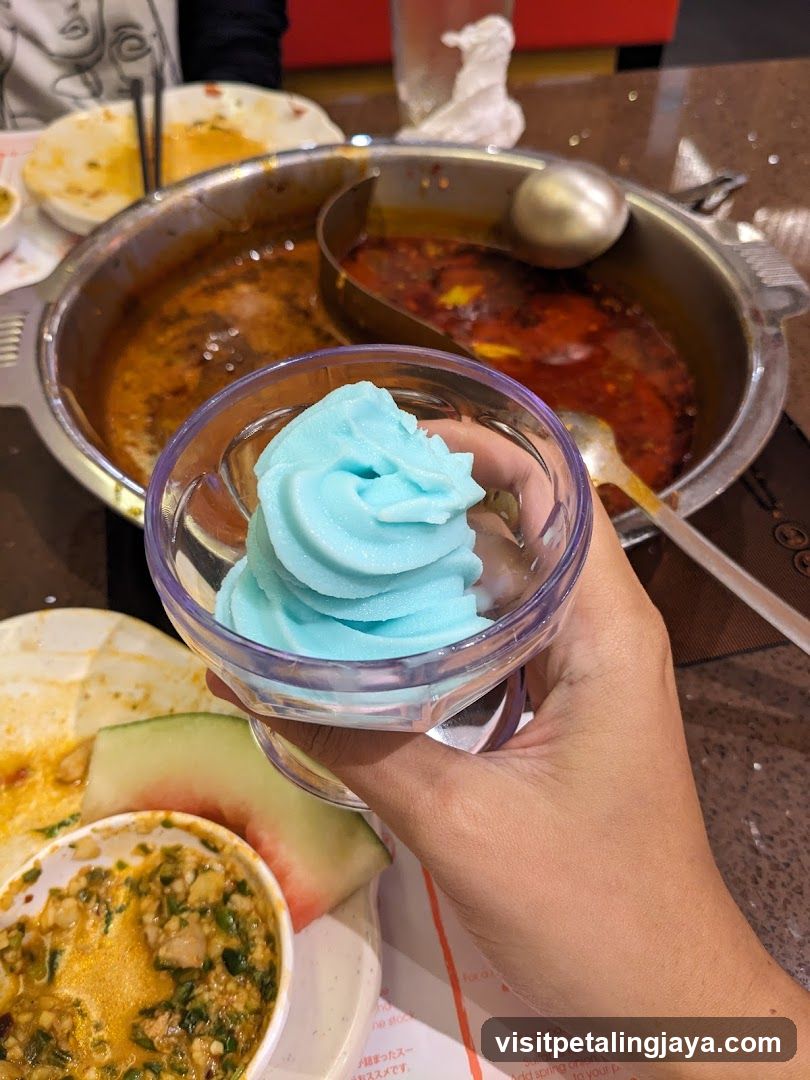 Hot Pot Meal with Ice Cream