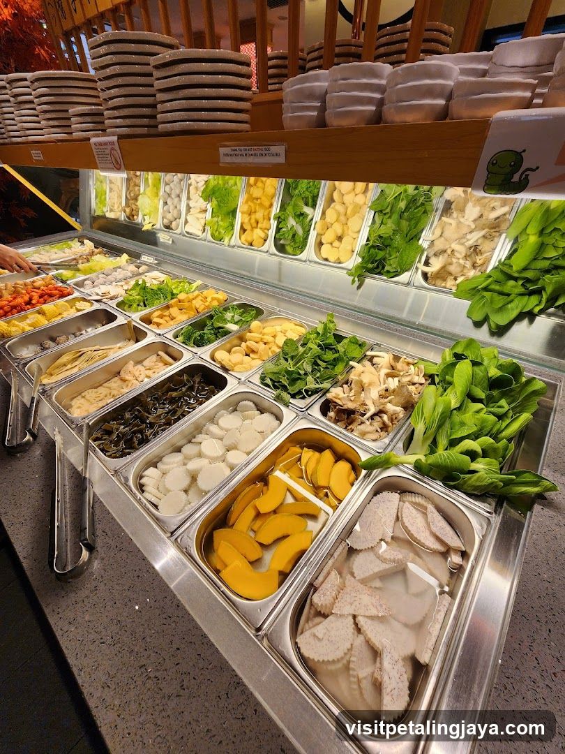 Buffet Display of Fresh Ingredients
