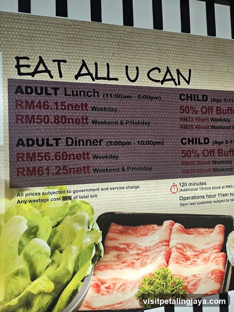 Eat All You Can Buffet Pricing