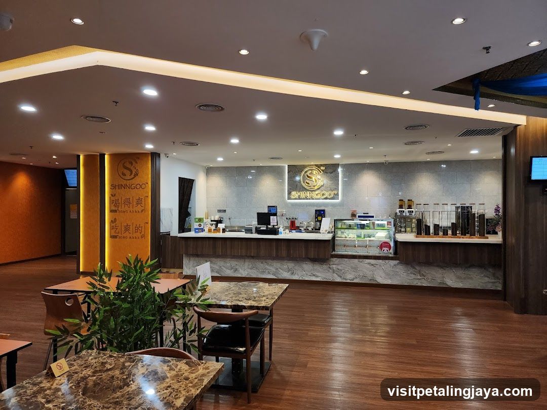 Cafe Interior with Counter and Seating