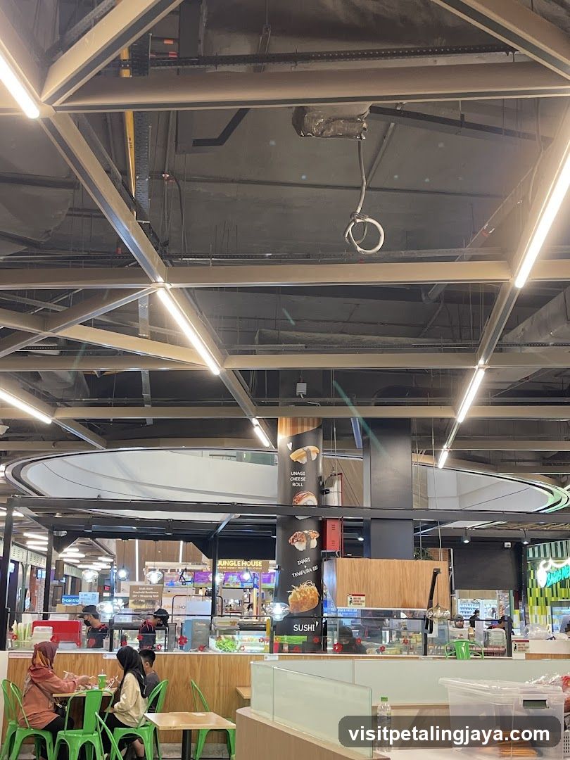 Food court with sushi stall