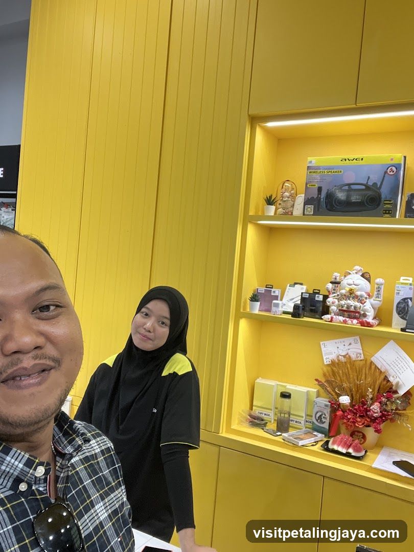 Man and Woman in a Yellow Store