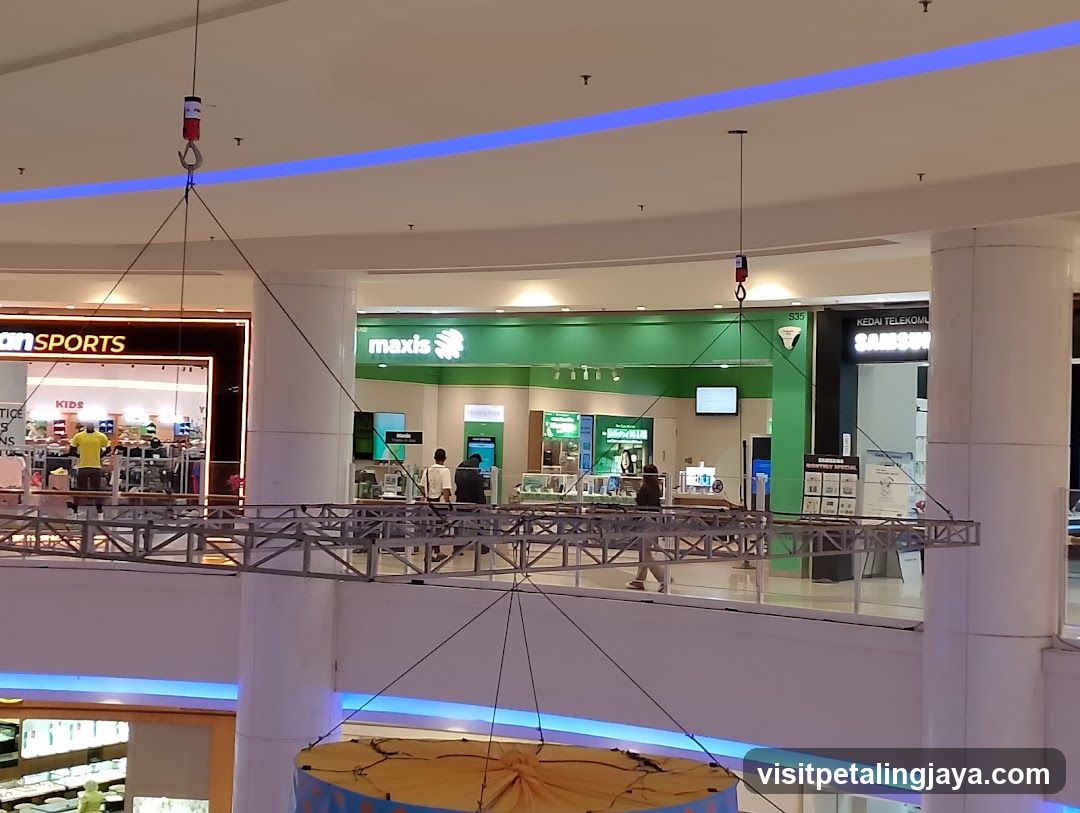 Mall interior with shops