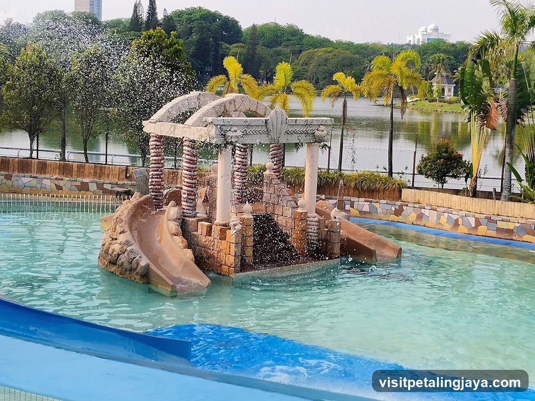 Water Slides in a Pool