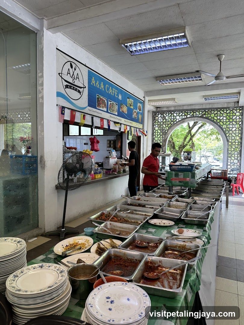 Buffet Food Spread at A&A Cafe